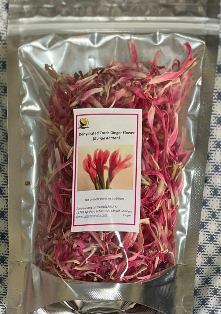 Torch Ginger Flower (Bunga Kantan) Dehydrated Suria Helang Lui
